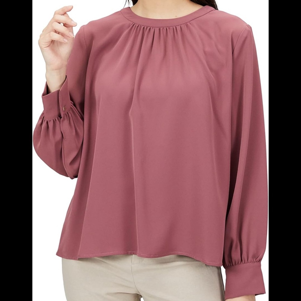 Ann Taylor | Pink Relaxed Pleated Blouse | Sz S